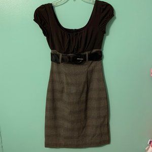 Brown Belted Dress